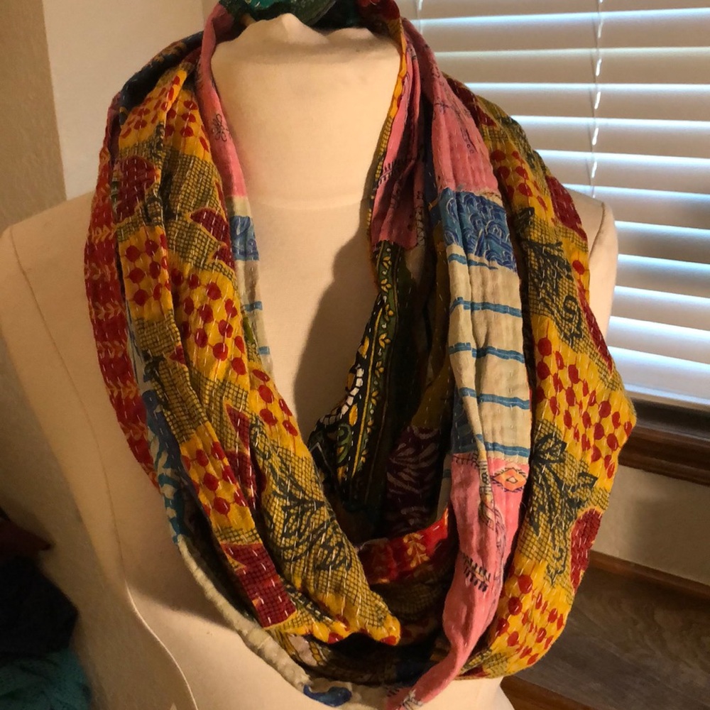 Multi colored infinity scarf